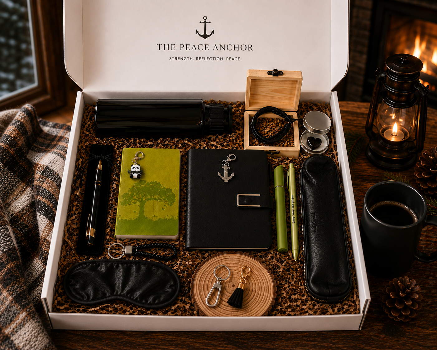 The Peace Anchor Box – Midnight & Green 🖤💚